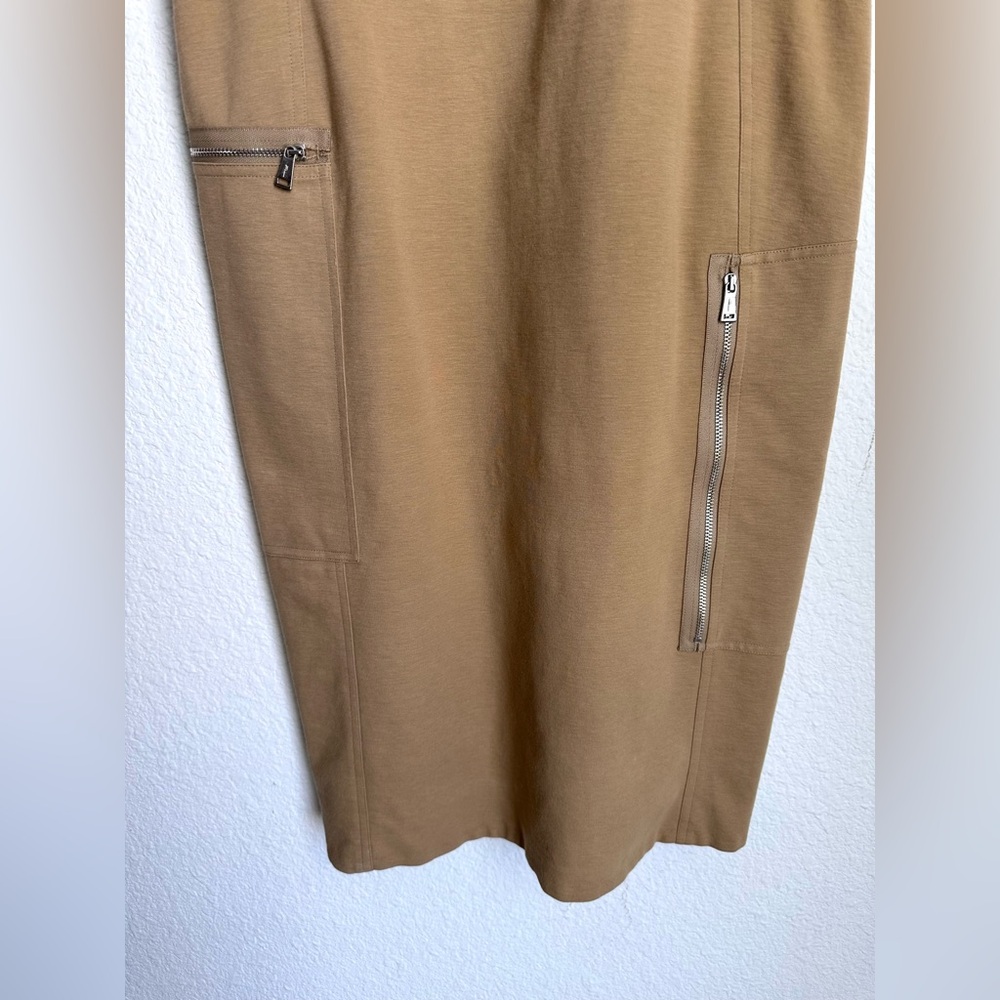 RALPH LAUREN Black Label Beige Sleeveless zip Dress Size 12 NWOT minimalist - Picture 5 of 15